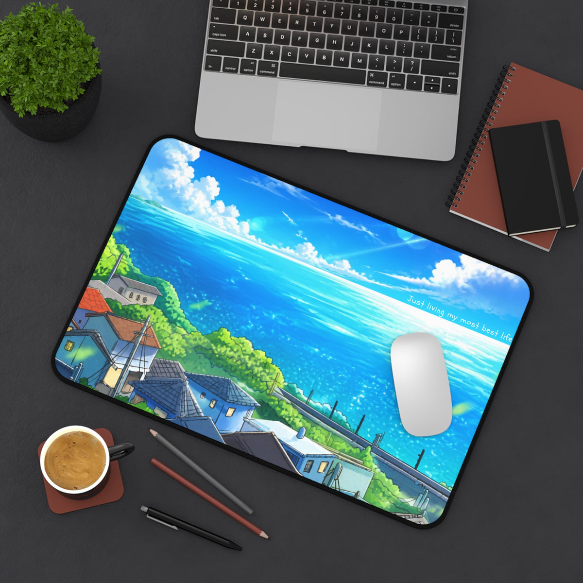 Oceanview Anime Desk Mat – Coastal Scenic Mouse Pad