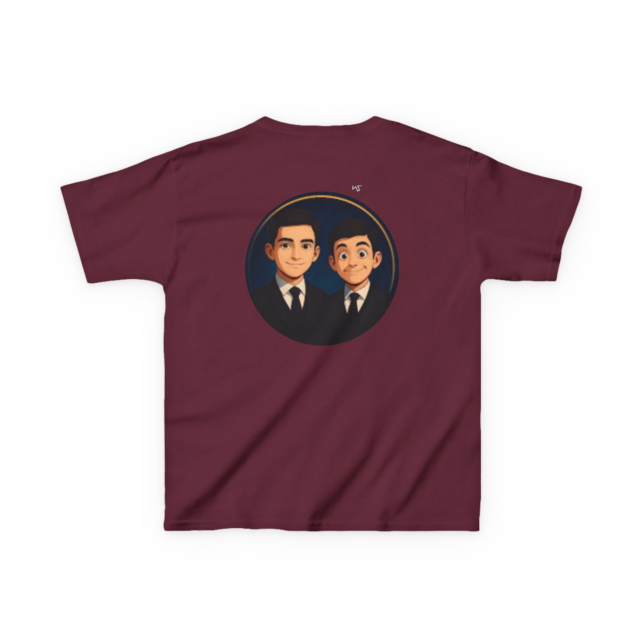 Kids Tee — Cute Cartoon Duo with "Subscribe" Badge (YouTube Fan Gift)