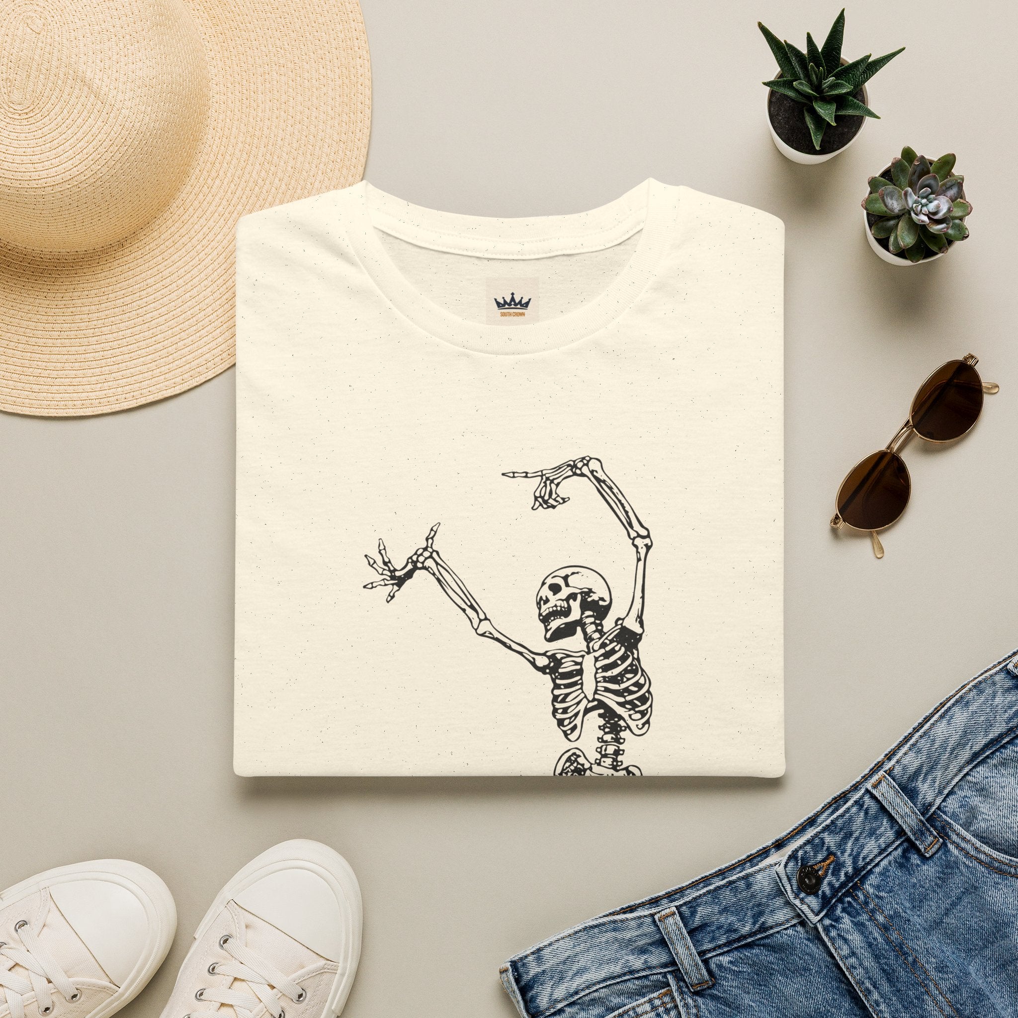 Dancing Skeleton T-Shirt — Vintage Skull Dance Graphic Tee
