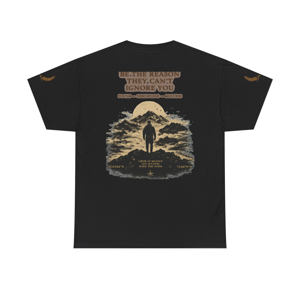 Motivational Statue Graphic Tee — "Discipline Builds Freedom" Inspirational Shirt