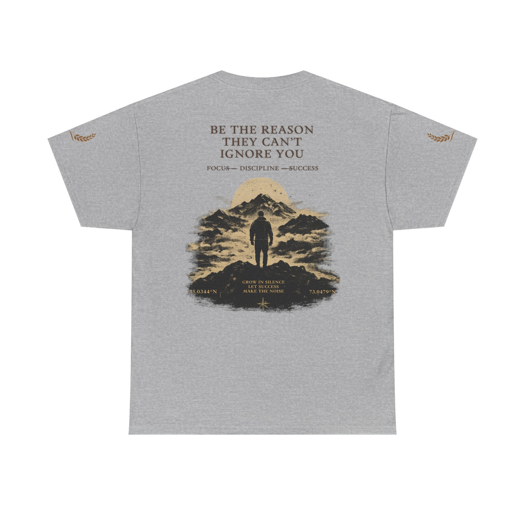 Motivational Statue Graphic Tee — "Discipline Builds Freedom" Inspirational Shirt