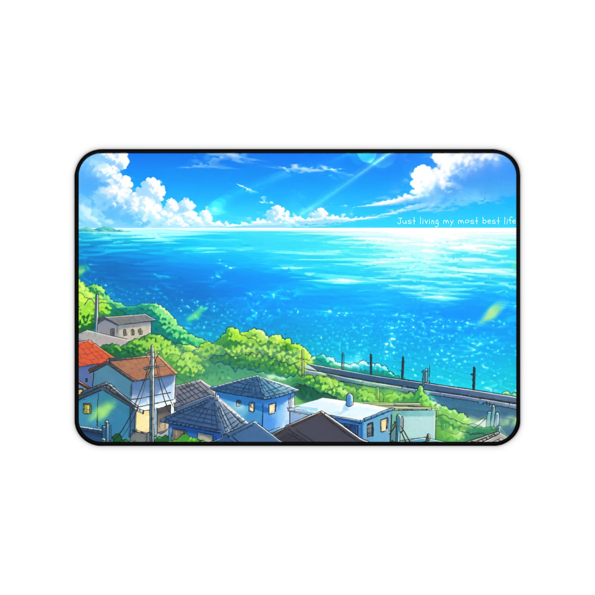 Oceanview Anime Desk Mat – Coastal Scenic Mouse Pad