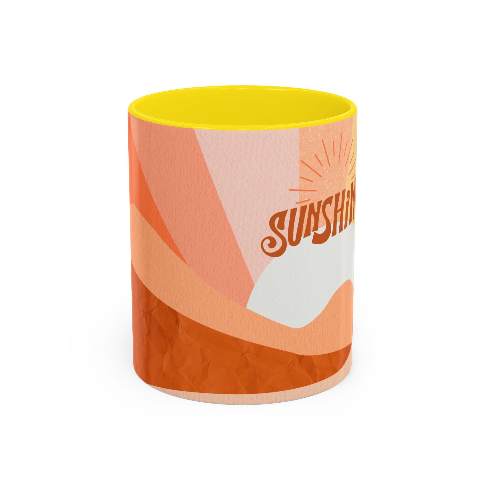 Sunshine Retro Coffee Mug — Vintage 70s Sunrise "Sunshine" Design