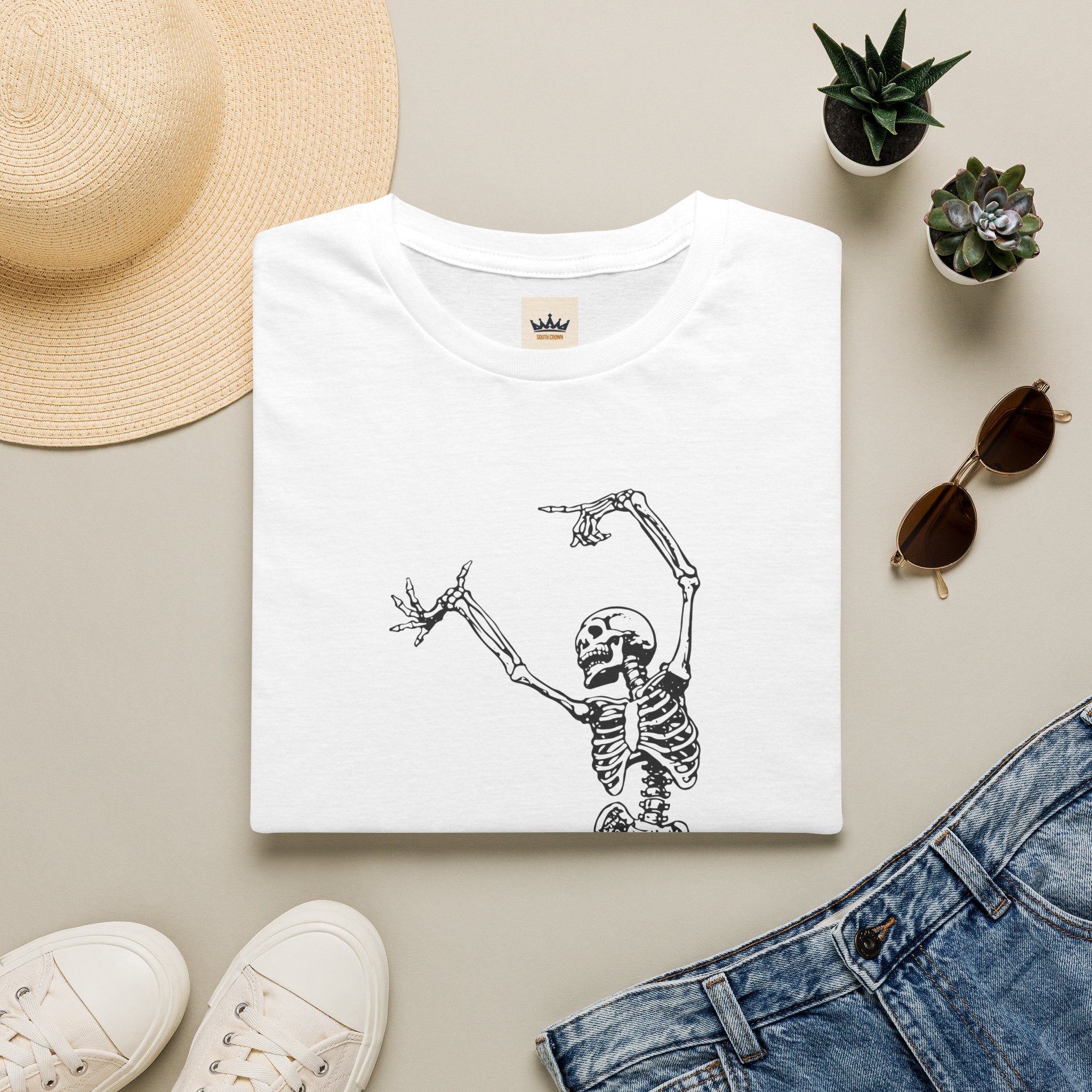 Dancing Skeleton T-Shirt — Vintage Skull Dance Graphic Tee
