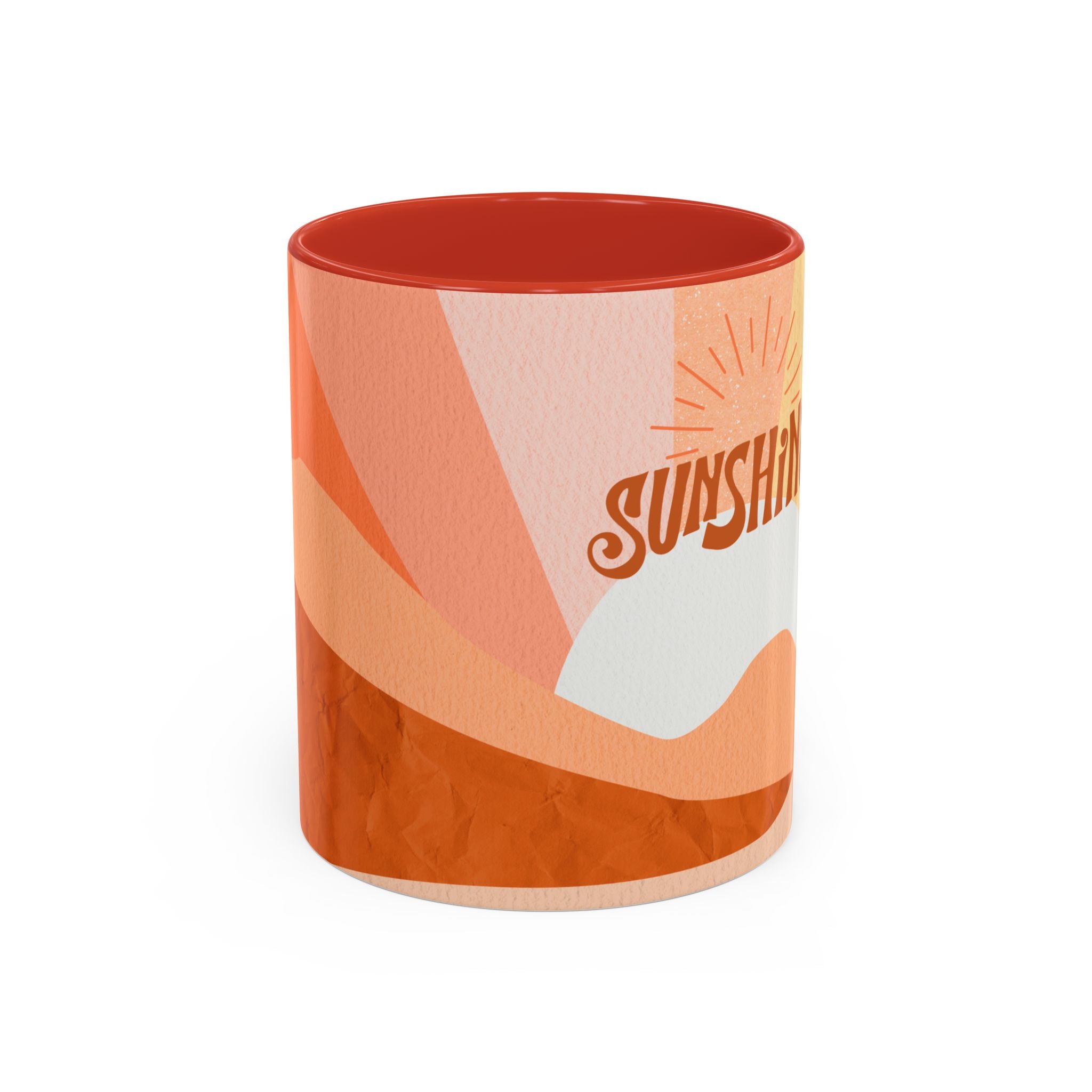 Sunshine Retro Coffee Mug — Vintage 70s Sunrise "Sunshine" Design