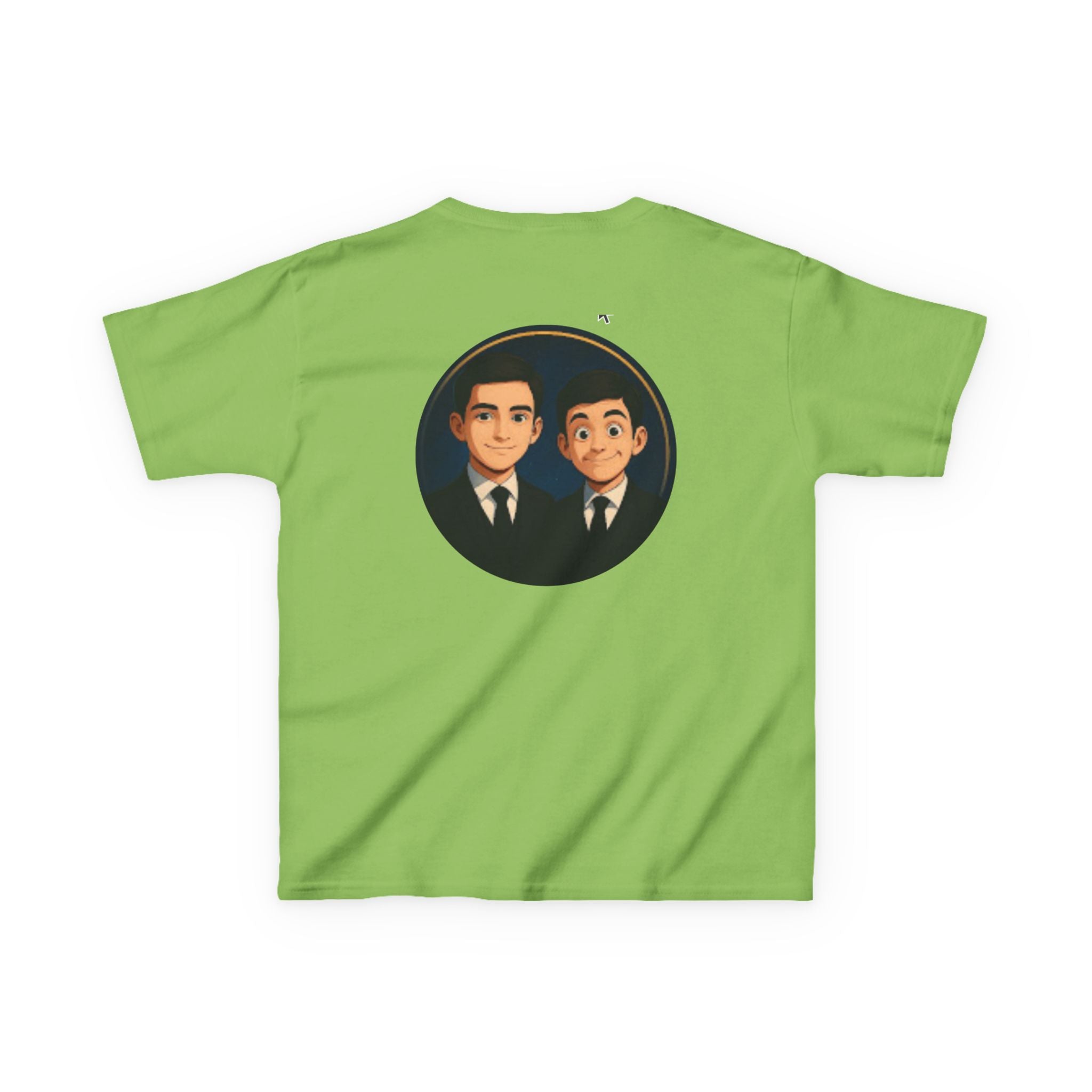 Kids Tee — Cute Cartoon Duo with "Subscribe" Badge (YouTube Fan Gift)
