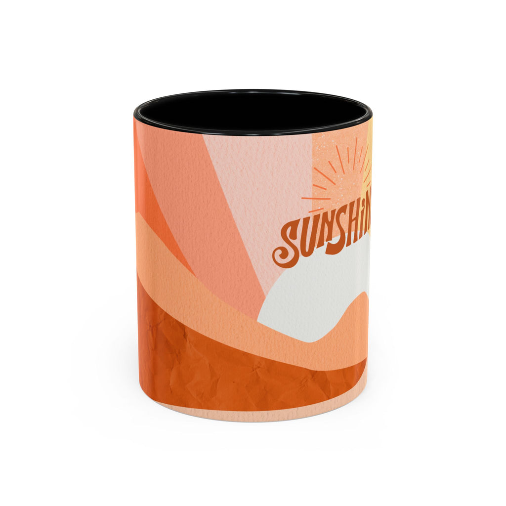 Sunshine Retro Coffee Mug — Vintage 70s Sunrise "Sunshine" Design