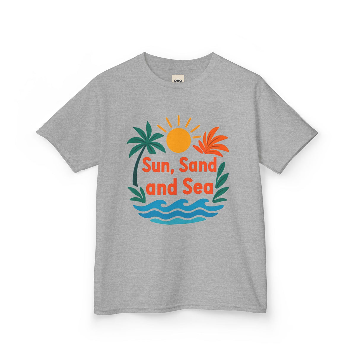 Kids Tee — "Sun, Sand and Sea" Beach Graphic T-Shirt