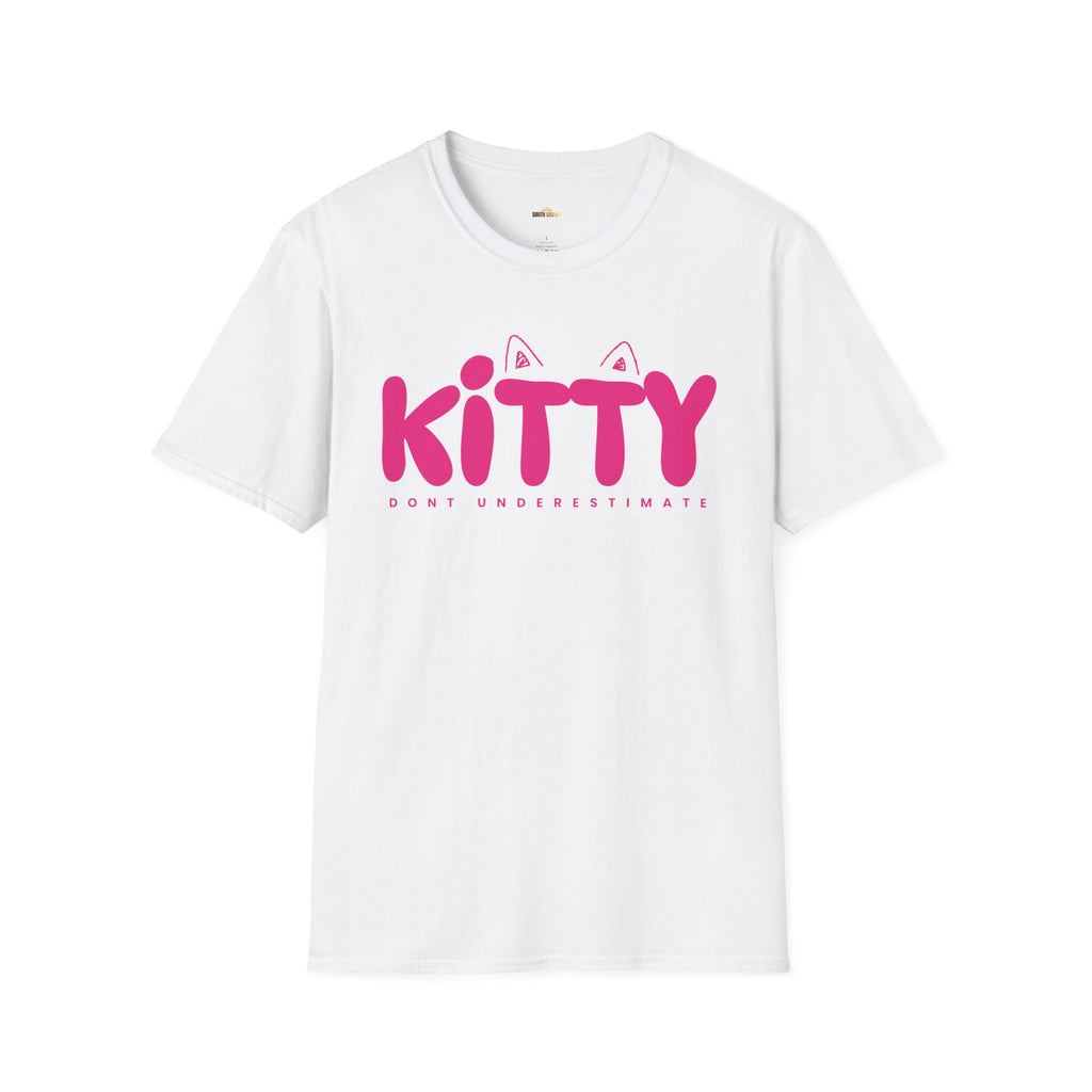 Kitty "Don't Underestimate Me" T-Shirt — Cute Pink Cat Graphic Tee