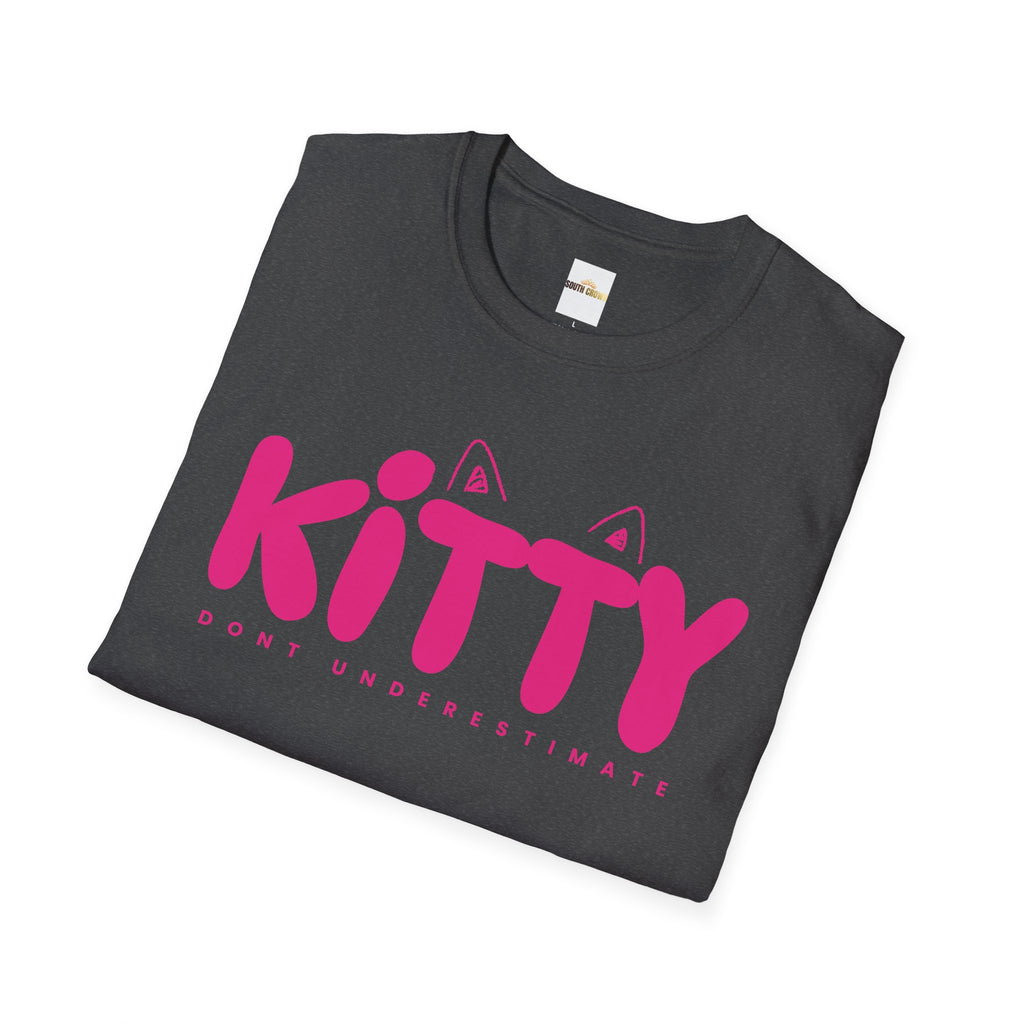 Kitty "Don't Underestimate Me" T-Shirt — Cute Pink Cat Graphic Tee