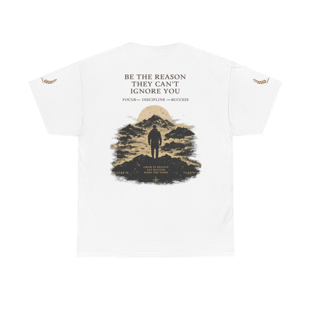 Motivational Statue Graphic Tee — "Discipline Builds Freedom" Inspirational Shirt