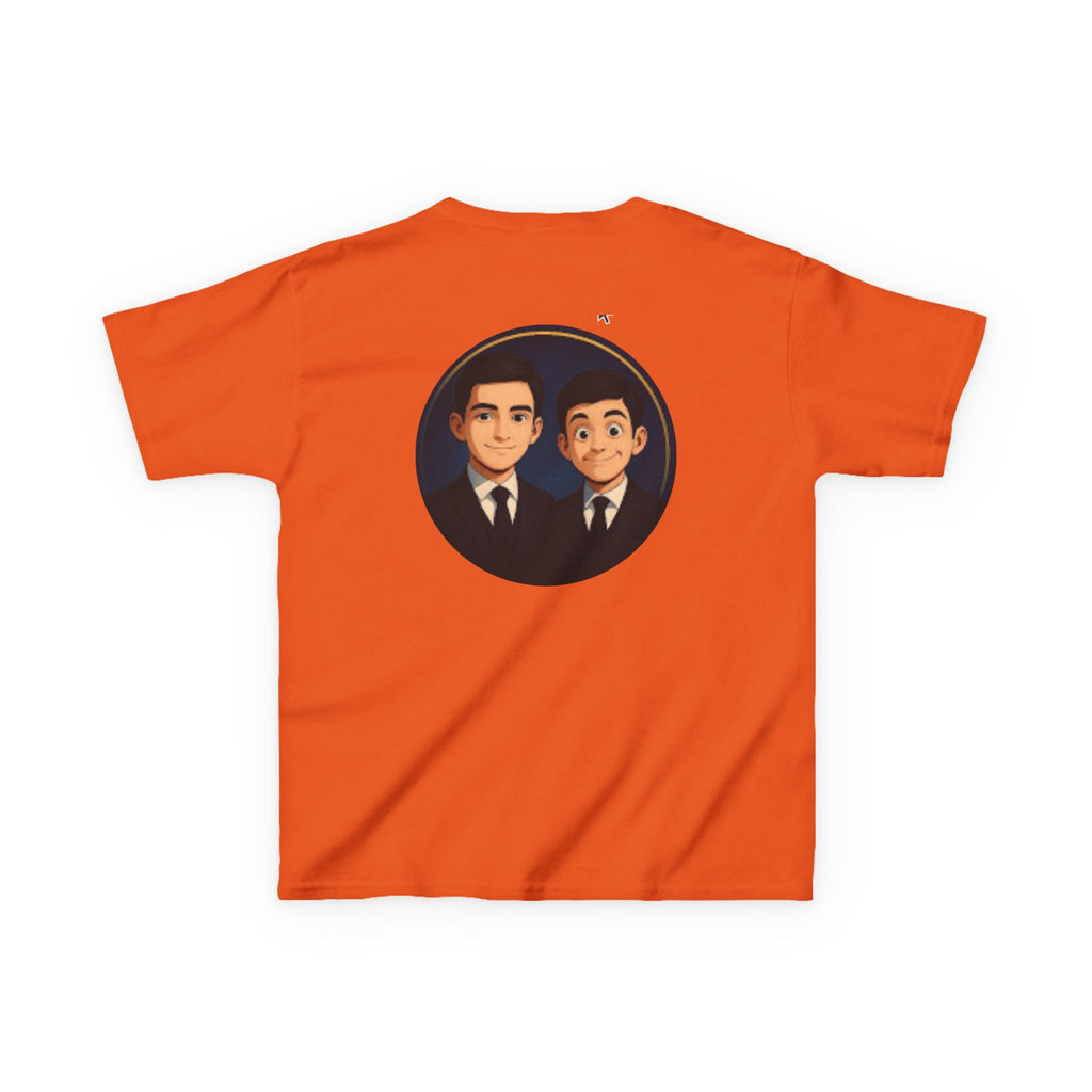 Kids Tee — Cute Cartoon Duo with "Subscribe" Badge (YouTube Fan Gift)