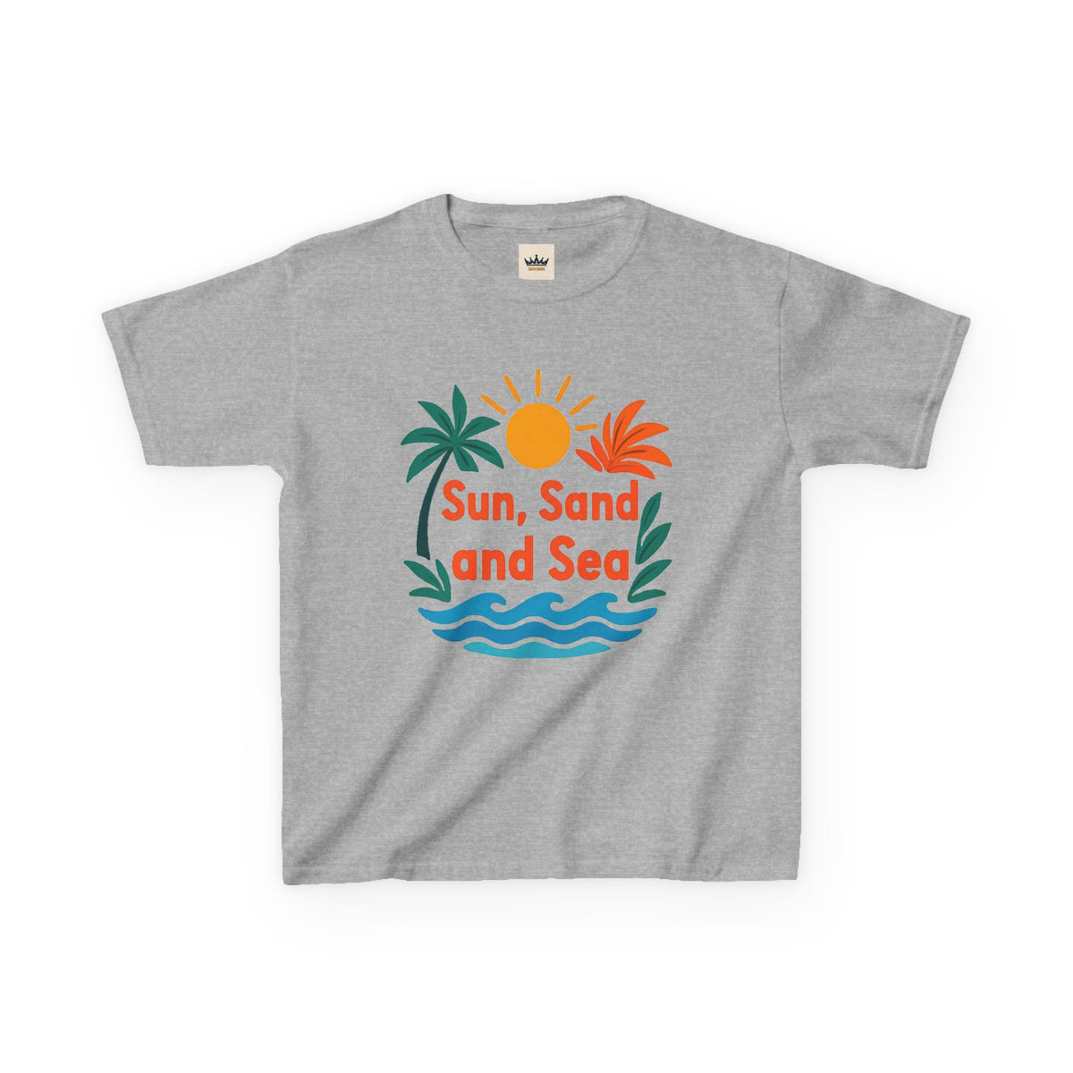Kids Tee — "Sun, Sand and Sea" Beach Graphic T-Shirt