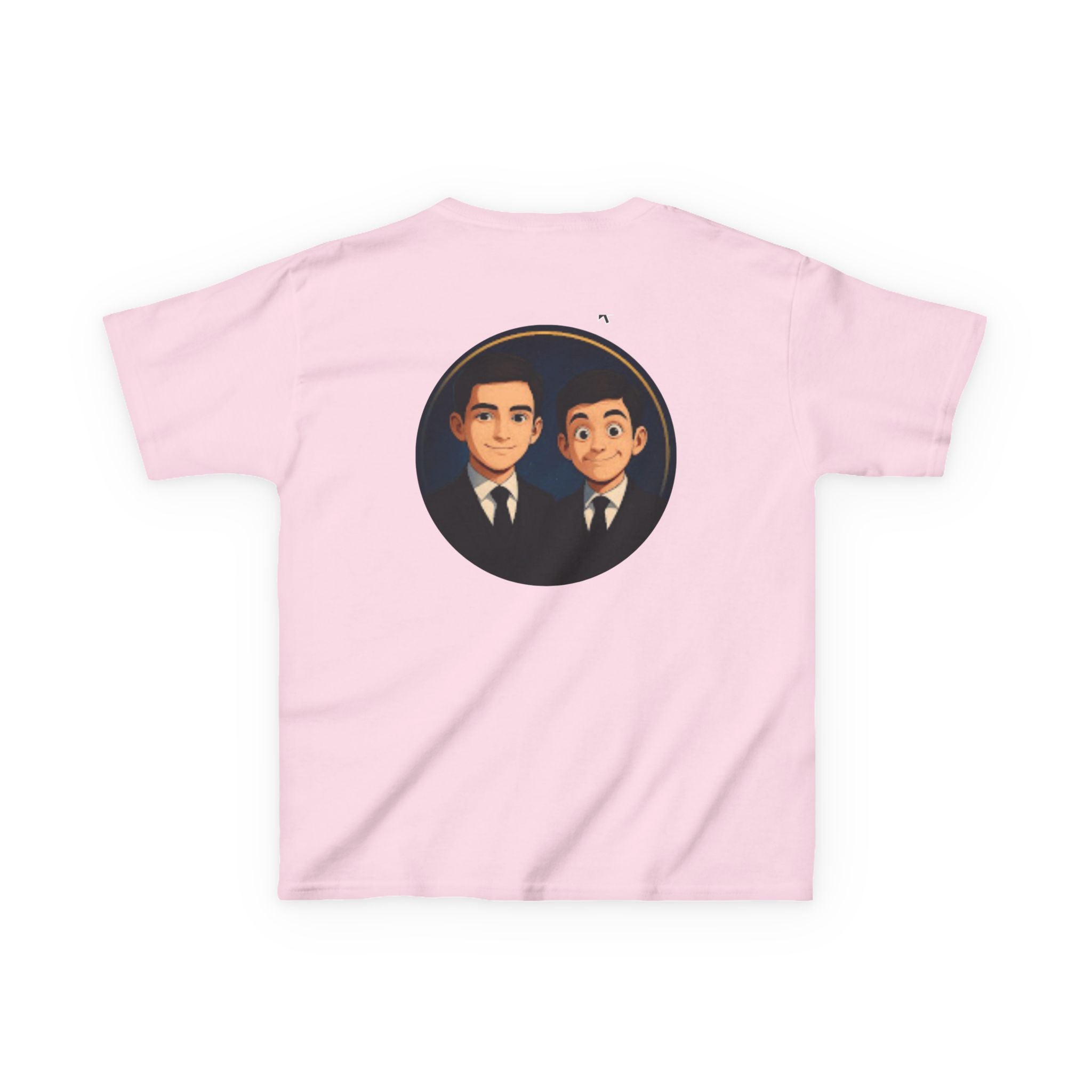 Kids Tee — Cute Cartoon Duo with "Subscribe" Badge (YouTube Fan Gift)
