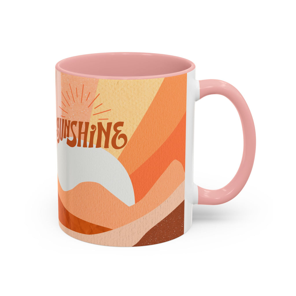 Sunshine Retro Coffee Mug — Vintage 70s Sunrise "Sunshine" Design