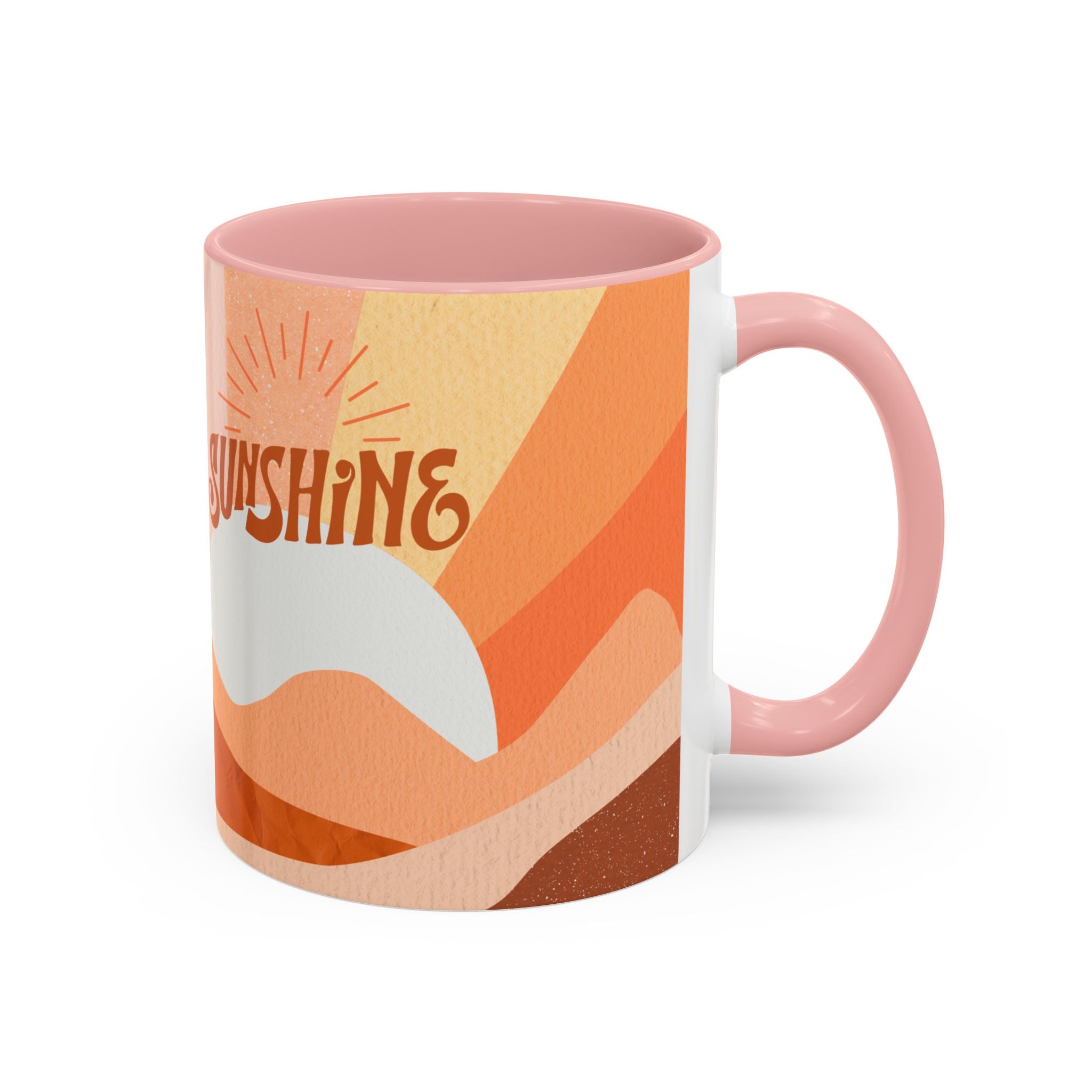 Sunshine Retro Coffee Mug — Vintage 70s Sunrise "Sunshine" Design