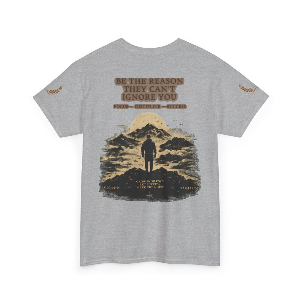 Motivational Statue Graphic Tee — "Discipline Builds Freedom" Inspirational Shirt