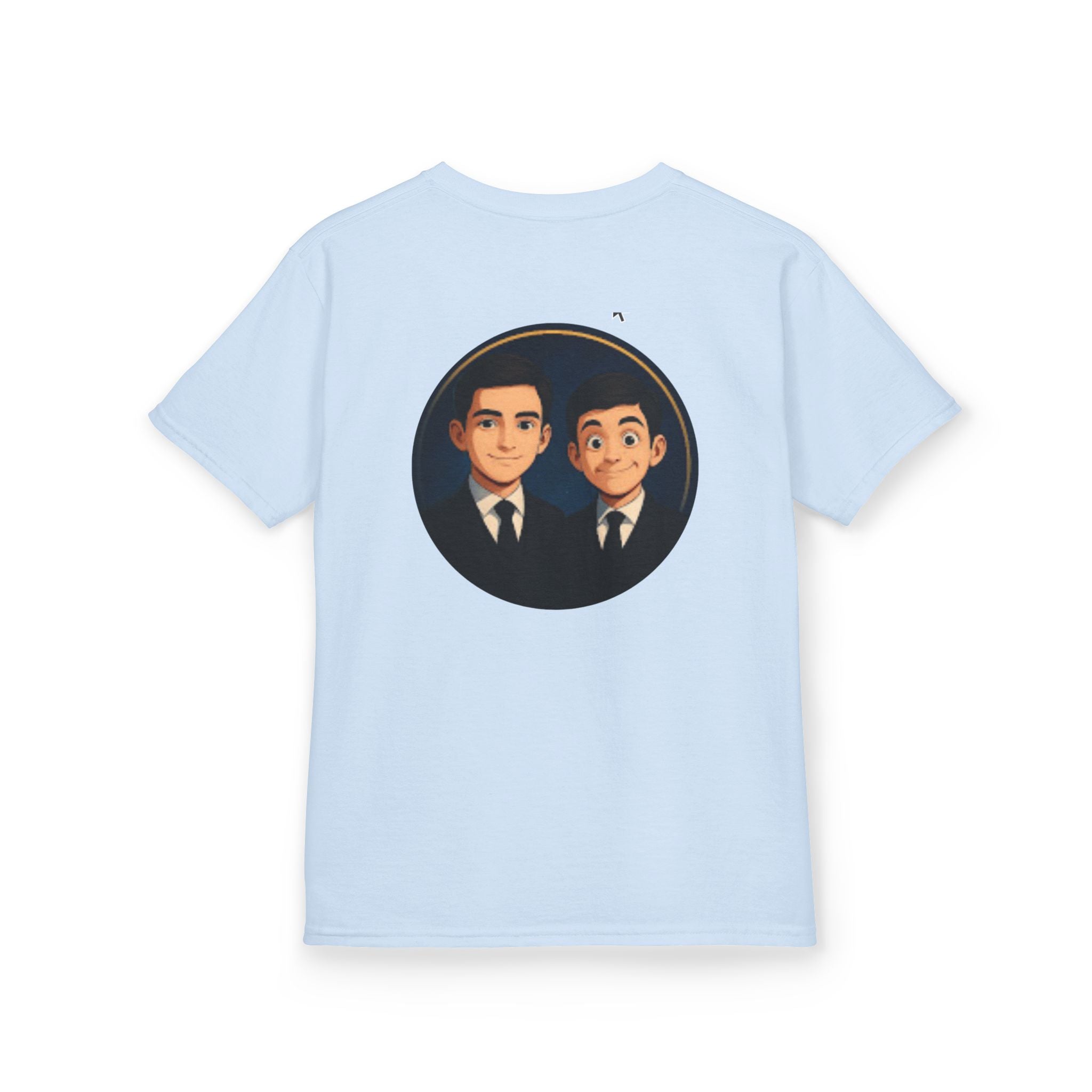 Kids Tee — Cute Cartoon Duo with "Subscribe" Badge (YouTube Fan Gift)
