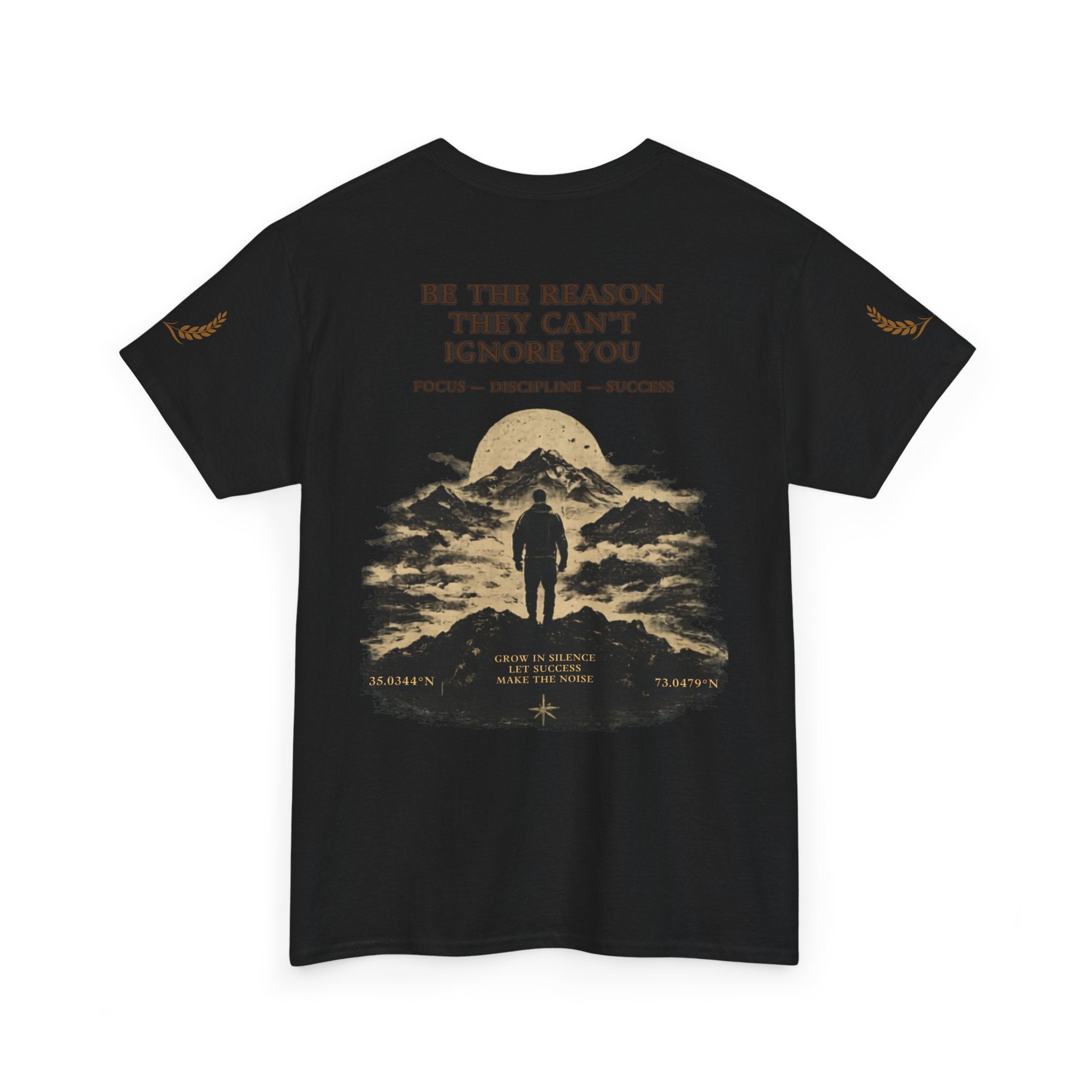 Motivational Statue Graphic Tee — "Discipline Builds Freedom" Inspirational Shirt